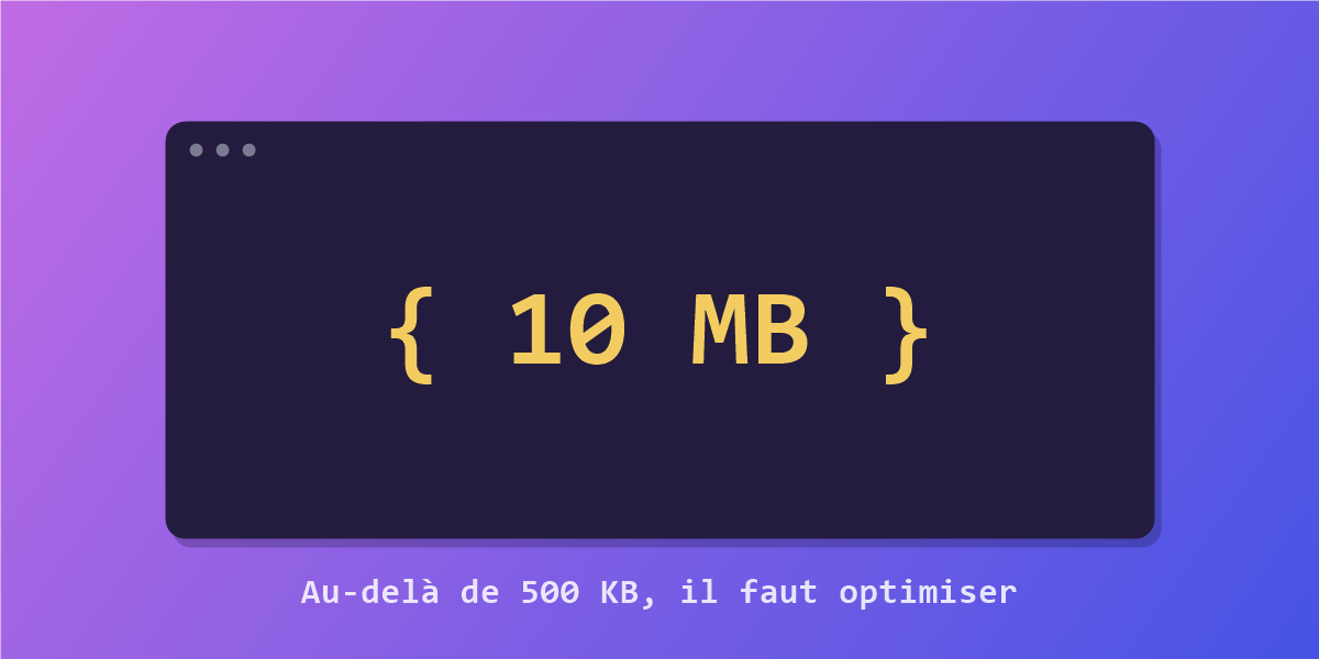 Illustration : un payload JSON de 10 MB entre accolades